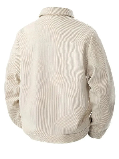 The 2025 New Autumn Corduroy Jacket for Men with a Lapel, Trendy Japanese Style Loose Coat