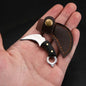 New Mini Wood Handle Keychain Pocket Knife Stainless Steel Camping Small Mini Portable Knife Peeler Fixed Blade Multi EDC Tool