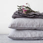 100% French Linen Soft Breathable Pillow Covers Decorative Square Throw Pillow Covers for Bed Couch Sofa Envelope Closure