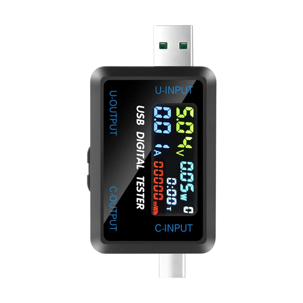 High-end 10 in 1 USB Type-C Voltmeter Ammeter Capacity Tester DC 4.5~36V 0-8A Multiple Fast Charging Automatic Detection
