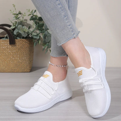Women's Mesh Slip-On Sneakers, Breathable Casual Athletic Shoes, Comfortable Lightweight Walking Shoes for Daily Use