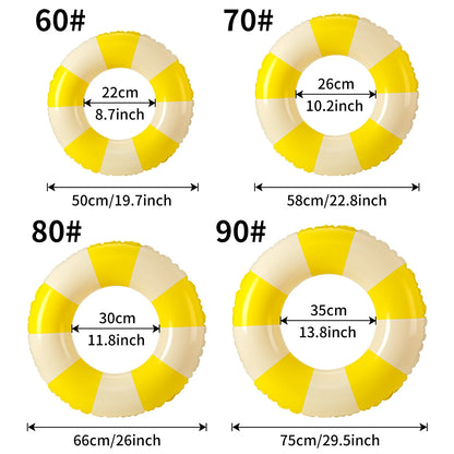 1PC Ins Style Macaron Inflatable Swimming Ring Adult Kids Thickened Pool Float Summer Pool Party Water Toy