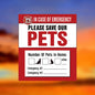Pet Alert Stickers Static Cling Window Decals Emergency Pets Rescue Sign (4 Pack)  Save My Pets in Case of Emergency Stickers