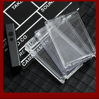 1-10Pcs Clear Card Holder Magnetic Holder Trading Cards Protectors Hard Plastic Sleeves Display Baseball Sports Standard Card