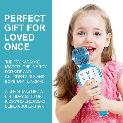 Microphone for Kids Child Microphones Wireless Bluetooth Karaoke Microphone Boys Girls Gift Birthday Thanksgiving Christmas