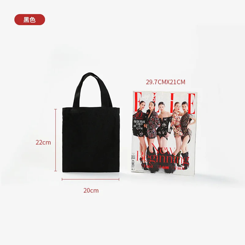 Wholesale 50pcs/Lot Reusable Canvas Tote Bags Custom Logo Shopping Bags Bulk Promotional Eco-Friendly Cotton Grocery Bags