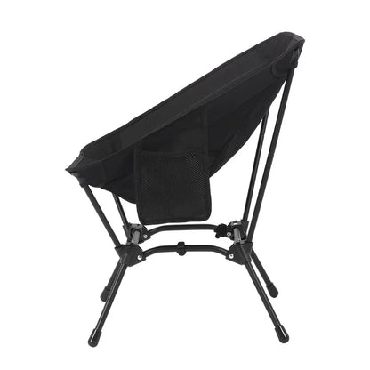 Lightweight Iron Tube Moon Chair, Square Four-Corner Foldable Camping Stool for Beach Fishing Outdoor Use