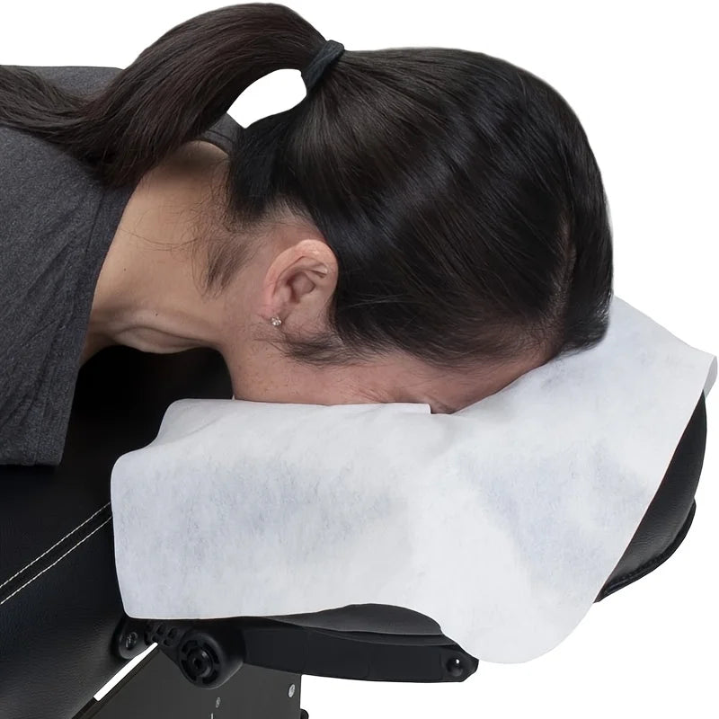 Disposable Headrest Covers Face Cradle Covers, Ultra Soft, Luxurious, Non-Sticking Massage Headrest Covers for Massage Tables
