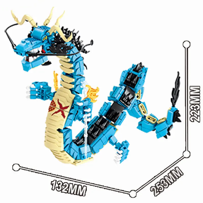 MOC One Piece Building Blocks Blind Box Luffy Kaido Dragon Bricks Model DIY Assemble Blue Dragon Figures Toy Kid Collection Gift
