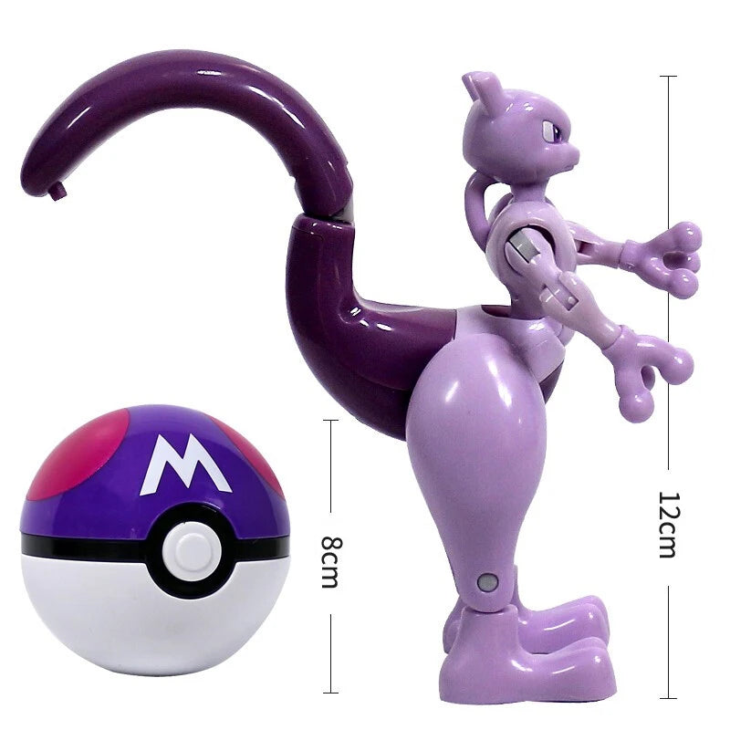 Pokemon Figure Pokeball Poke Ball Venusaur Charizard Gyarados Pikachu Mewtwo Gengar Blastoise Mew Eevee Box Elf for Kid Toy Gift