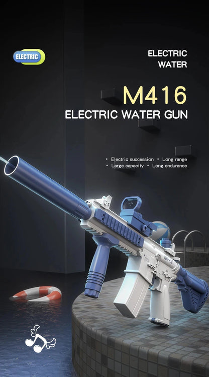 2026 Electric Automatic Submachine M416 Water Gun Summer Outdoor Beach Firing Shooting Game Water Fight Toy for Children Gifts