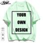 Men's Personalized T-shirt 100%Cotton Tee Custom Shirt Make Your Design Logo Text Men Women Design Your Gift Couple Tshirt