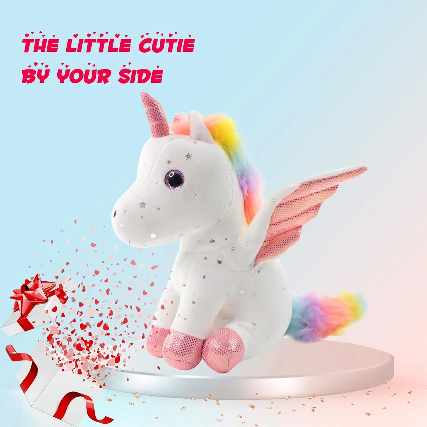 Unicorn Stuffed Animal Soft Unicorn Plush Toys Rainbow Pink Unicorn Birthday Gift for Girls Baby Toddler Kids Party Home Decor