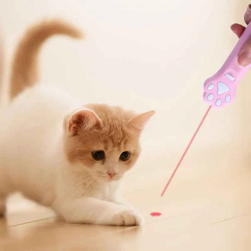Laser Cat Teasing Stick Red Dot LED Light Pointer Interactive Toys Kitten Dog Chasers Training Indoor Pet Accessories Teasers
