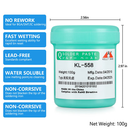 KELLYSHUN Soldering Flux for Welding SMD Desoldering Tin Soldering Paste, BGA Flux, No-Clean Soldering Oil