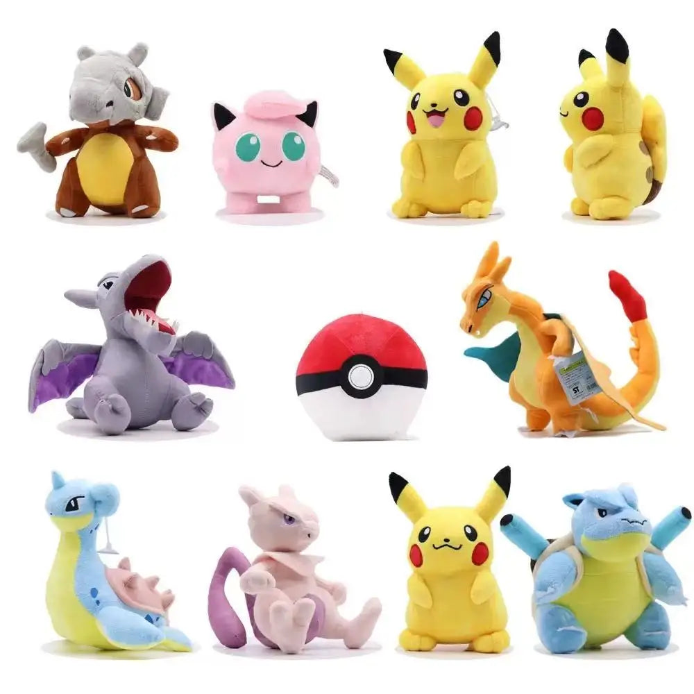20CM Pikachu Plush Doll Pokemon Plush Toy Cute Cartoon Animal Peluche Gift for Kids