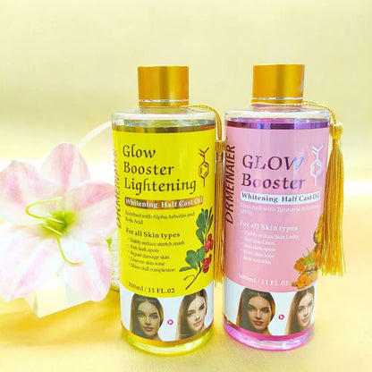 Booster Lightening Radiance Half Cast Oil 300ml Brightening Body Oil for All Skin Types, Brightening & Repairing Body Oil Skinca