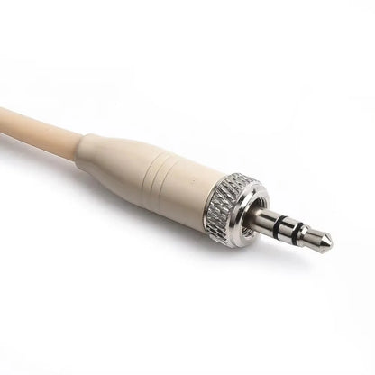 Beige Headset Mic Wireless Double Earhook Headworn Microphone 3.5mm 3 Pin Amplifier Voice Speaker Microphone Accessories