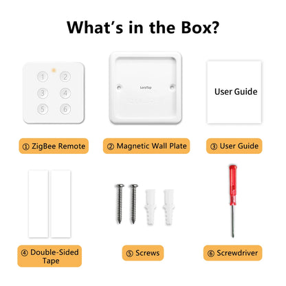 LoraTap ZigBee 3.0 Wireless 13 Types Push Button EU US Remote Controller Tuya Scene Automation Control Switch Smart Life App