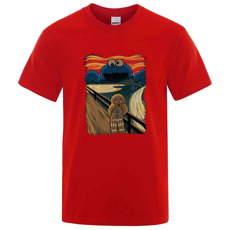 Summer Men High Quality T-shirt Cotton Blend Short Sleeve Print Casual Loose Men T Shirt O-neck Male T-shirt Male Tees  for Men
