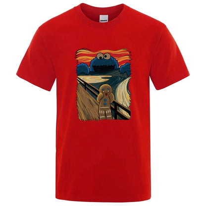 Summer Men High Quality T-shirt Cotton Blend Short Sleeve Print Casual Loose Men T Shirt O-neck Male T-shirt Male Tees  for Men