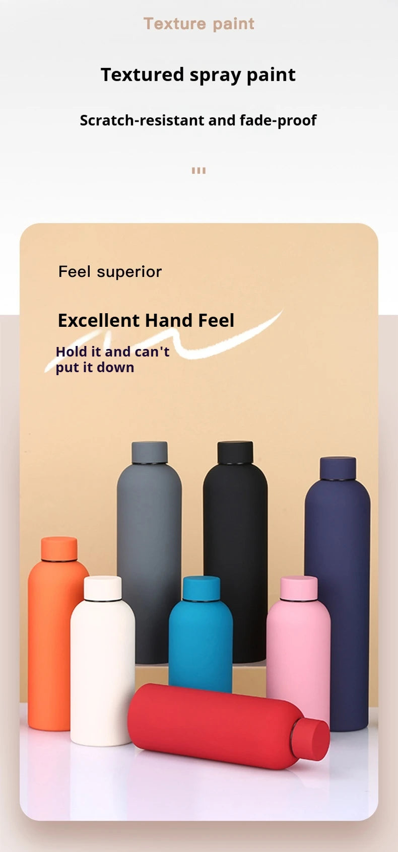 350-750ML Stainless Steel Thermos Cup Portable Small Mouth Water Cup Travel Outdoor Sports Water Bottle Vacuum Flask Gym Kettle