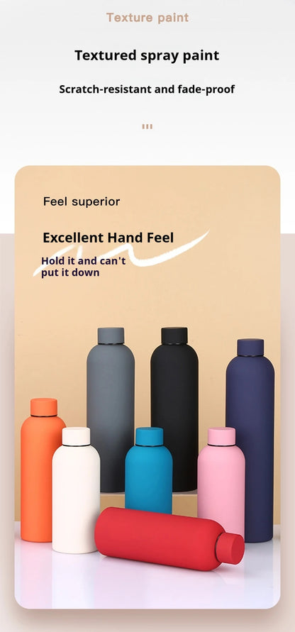 350-750ML Stainless Steel Thermos Cup Portable Small Mouth Water Cup Travel Outdoor Sports Water Bottle Vacuum Flask Gym Kettle