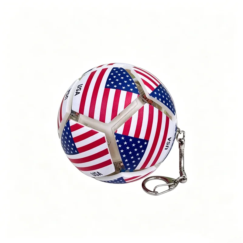 USA Mexico Canada All Country Flag Football Keychain Fidget Stress Ball Squishy Decompression Toy Anxiety Relief Fan Souvenir
