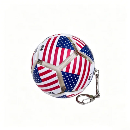 USA Mexico Canada All Country Flag Football Keychain Fidget Stress Ball Squishy Decompression Toy Anxiety Relief Fan Souvenir
