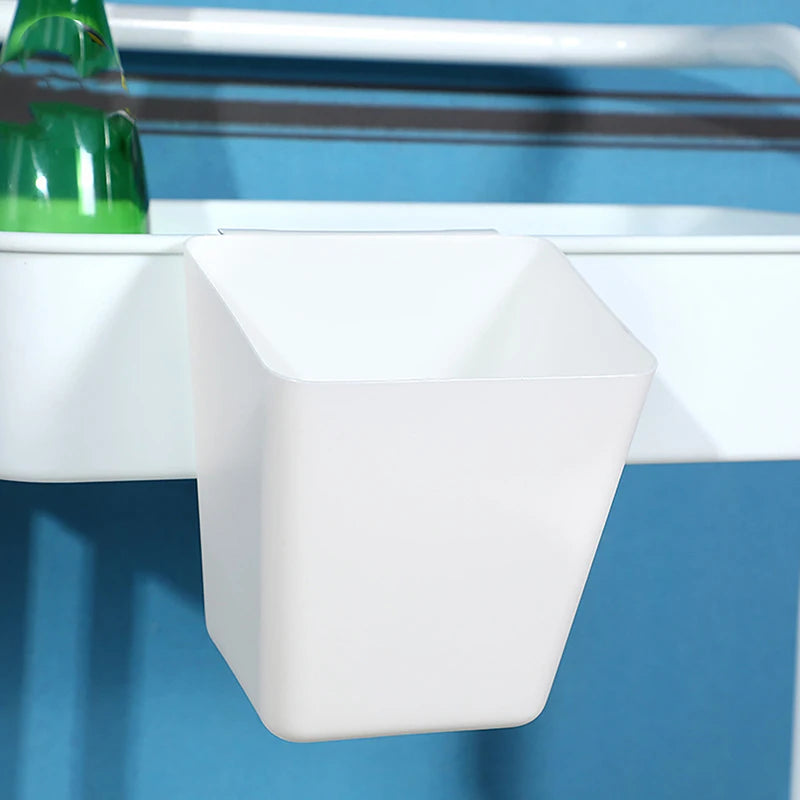 Plastic Hanging Storage Buckets For Trolley Portable Bedside Hanging Basket Household Back-mounted Kitchen Hanging Basket