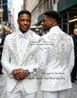 Handsome Rhinestone Diamond Wedding Suits For Men 2 Pieces Groom Male Blazers Customized Slim Fit men's suits and separates