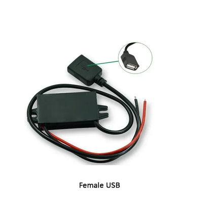 12V 24V 36V 48V Buck 5V 3A Charging Converter DC-DC Step Down Converter for Battery With Multi Types USB Jack Female USB