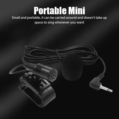 Car Microphone Micro Car Radio 3.5mm Jack Mic Stereo Mini Wired External Microphone For Auto Dvd Radio 3m Long Mini Microfono