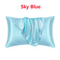New 2pcs Nordic Pure Emulation Silk Pillowcase White Black Grey Decorative Pillow Covers Luxury Comfortable Home Bedding Cases