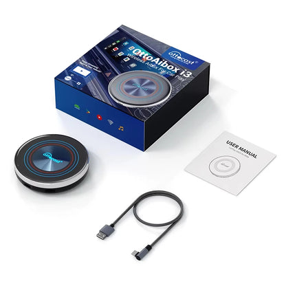 OTTOCAST i3 Carplay Ai Box Wireless CarPlay Adapter Android 13 QCM 6125 Play Store Netflix Youtube Video Box for BMW MG Hyundai