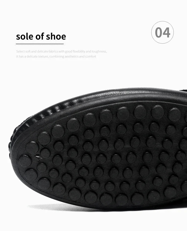 Summer Half Shoes For Men Comfortable Leather Casual Shoes Soft Flat Men's Loafers Lightweight Slip-on Shoes Man Daily Slippers
