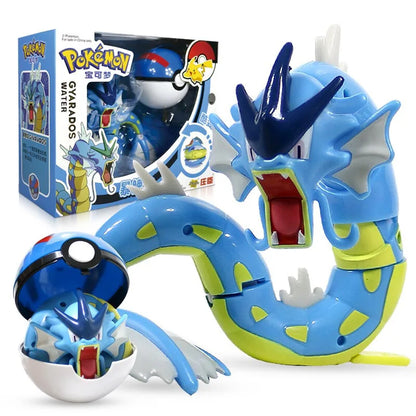 Pokemon ball deform Figure Pikachu Charizard Venusaur Blastoise Gyarados Solgaleo Lunala Action Figurine pokeball poke child Toy