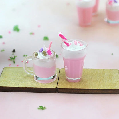 Miniature Toy Cocktail Drinks Doll Toys Dollhouse Accessories Miniature Items Fit for 1:6/1:12 Doll House Kitchen Ornaments