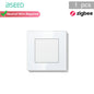 Bseed Zigbee Button Switchs Need Neutral Wire Tuya Smart Life Alexa App Control Glass Frame 86*86mm White Light Switch
