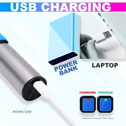 1/2PCS USB Charging Ultraviolet Flashlights UV Flashlight Blacklight Zoomable Torch Lamps Pet Urine Detector Hunting UV Light