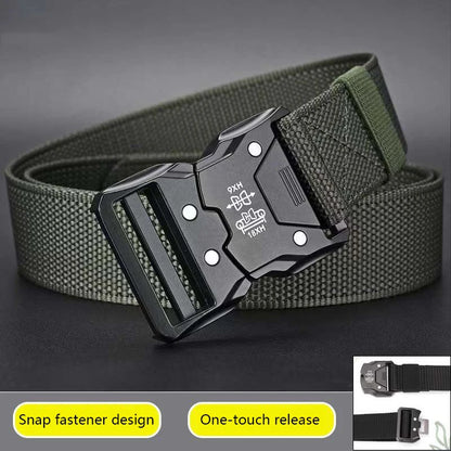 Automatic Buckle Tactical Belts Men's Woven Nylon Military Belt Durable Black Outdoor Army Hunting Golf Waist Belt