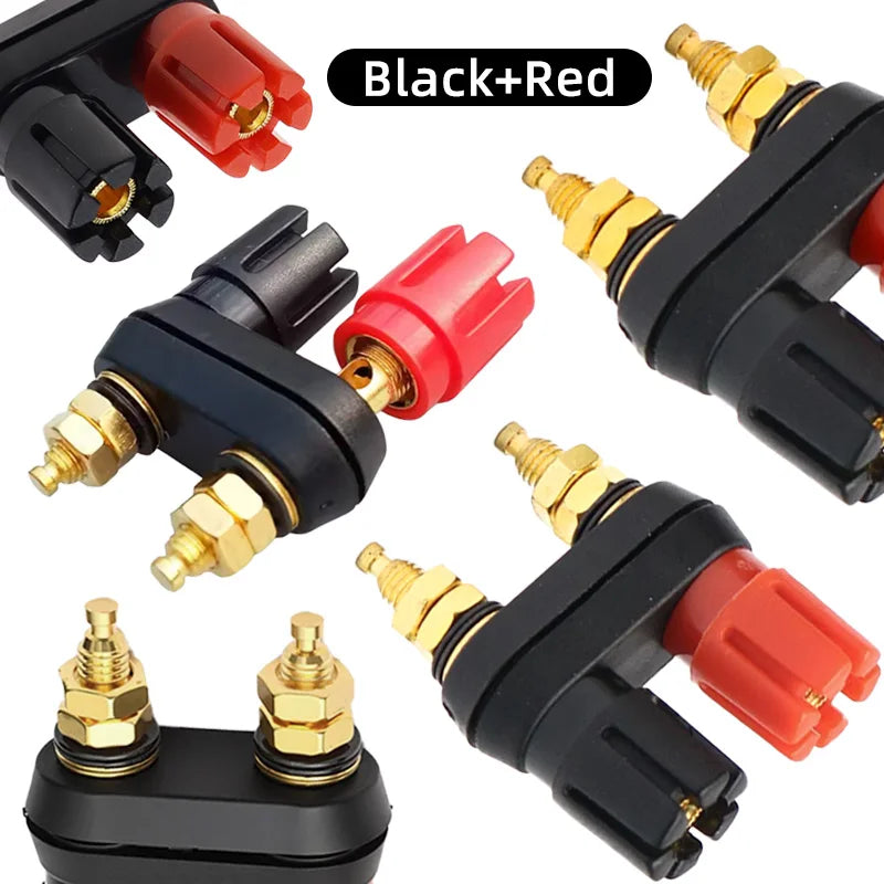 Professional Dual Female Banana Socket Binding Post Speaker Connector for Audio Amplifiers