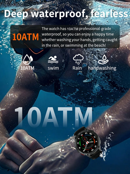 2026 New T-REX3 1100mAh Battery SmartWatch 10ATM Waterproof Compass Altitude HD Bluetooth call Sports Flashlight Smart Watch Men