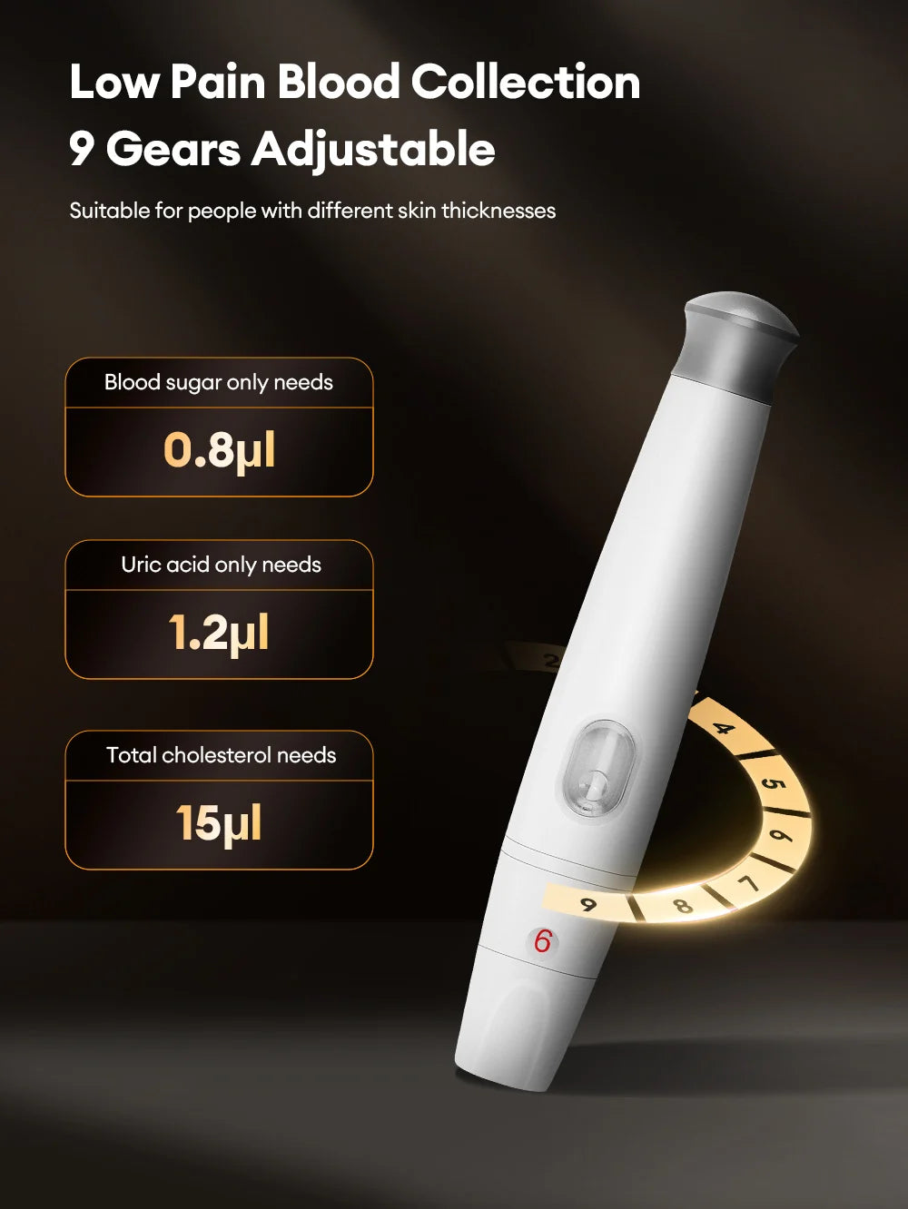 Cofoe Uric Acid, Glucose, Cholesterol 3-in-1 Monitor - Medical Grade Accuracy Blood Glucose Meter Uric Acid Cholesterol Monitor