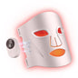 LED Face Mask 5 Light Modes Full Face Beauty Device Detachable Controller 10/15/20 Min Timer Rechargeable At Home Skin Care