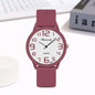 Women Fashion Silicone Watches Set Minimalist High Number  Qualities Big Dial Ladies Quartz Wristwatches With Casual Clock Gifts
