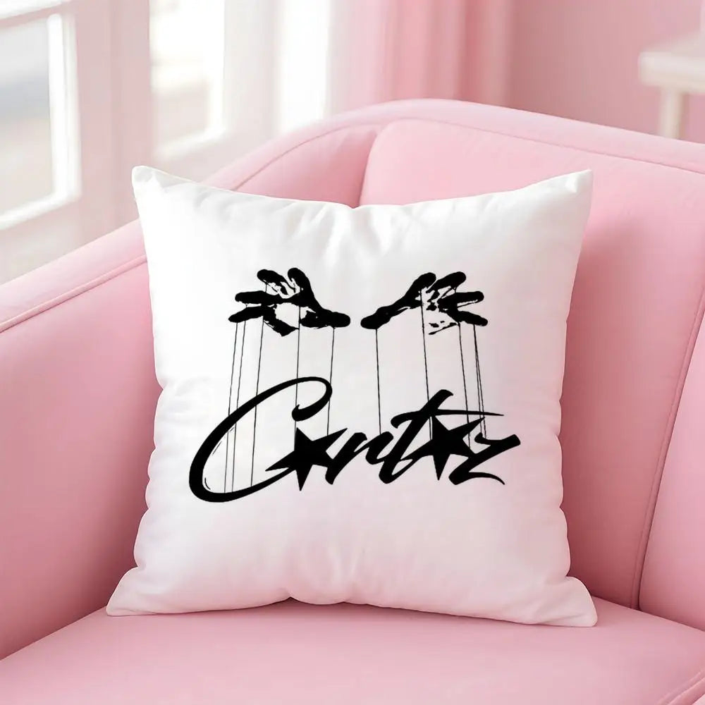 Fashion Brand C-CorteizS Cushion Cover Soft Plush Throw Pillow Cushion Cover｜Double-Sided Pillow Case for Sofa Home Decor