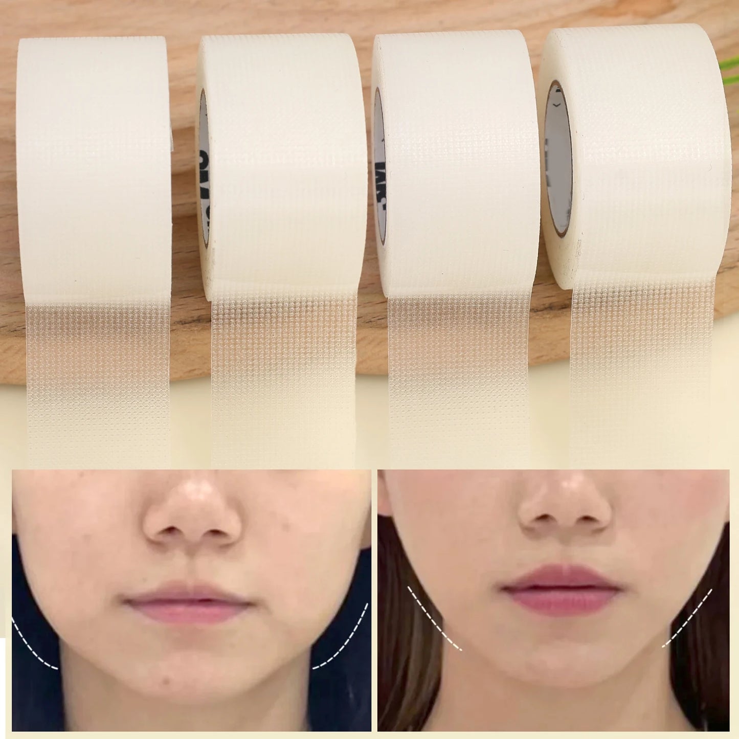 8M/Roll Breathable PE Facial Tape Professional Lift Wrinkles Doulble Eyelid Tape Beauty Makeup Tool Transparent Lashes Extension