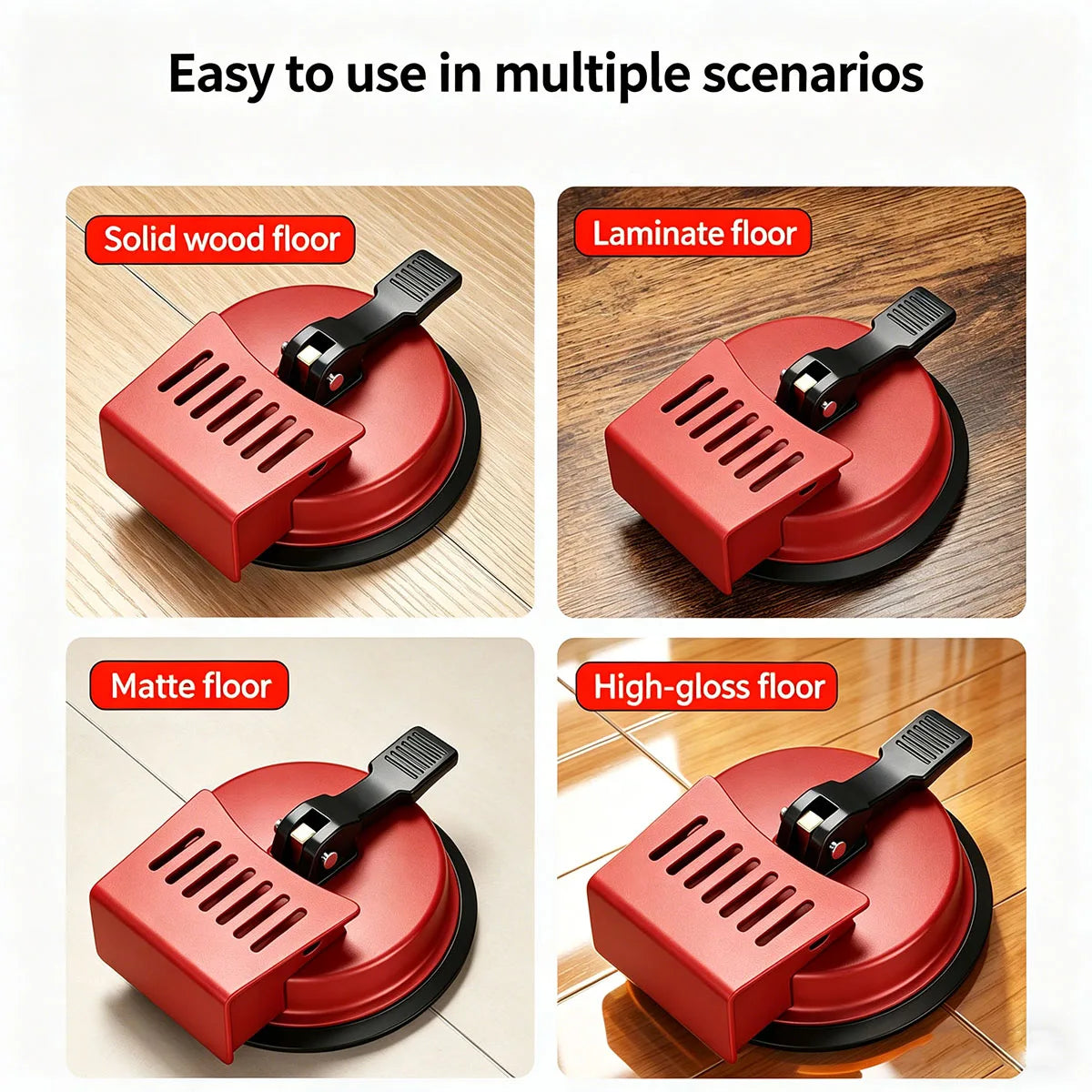 Wood Floor Gap Repair Suction Cup Thickened Rubber Anti-Slip Shock Absorbing Labor Saving Multifunctional Floor Repair Tool