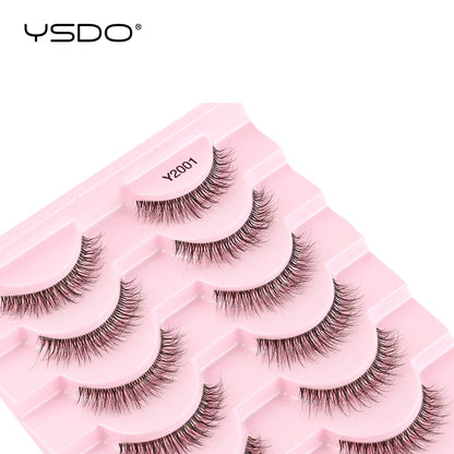 Lashes 3/10 Pairs Half Lashes Cat Eye Natural Long Lashes 3D Mink Eyelashes Full Strip Lashes Makeup Extension Tools